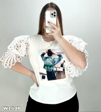 Blusa Aplique Mujer Lentejuela