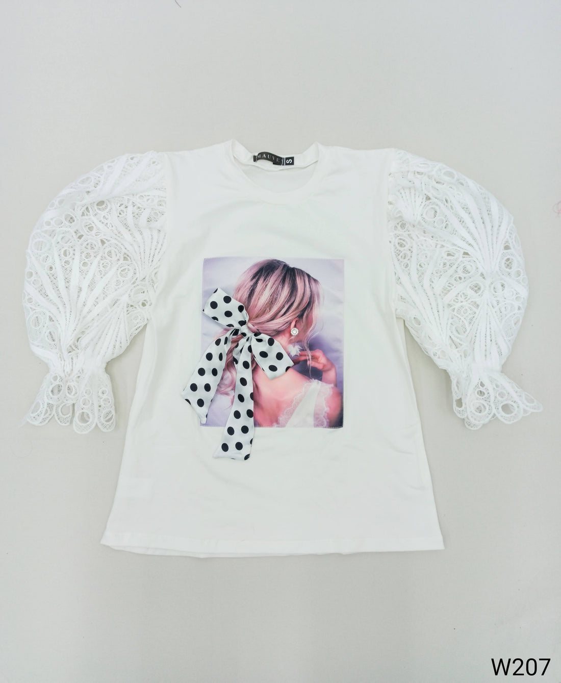 Blusa Manga Corta Guipur Mono Pepas