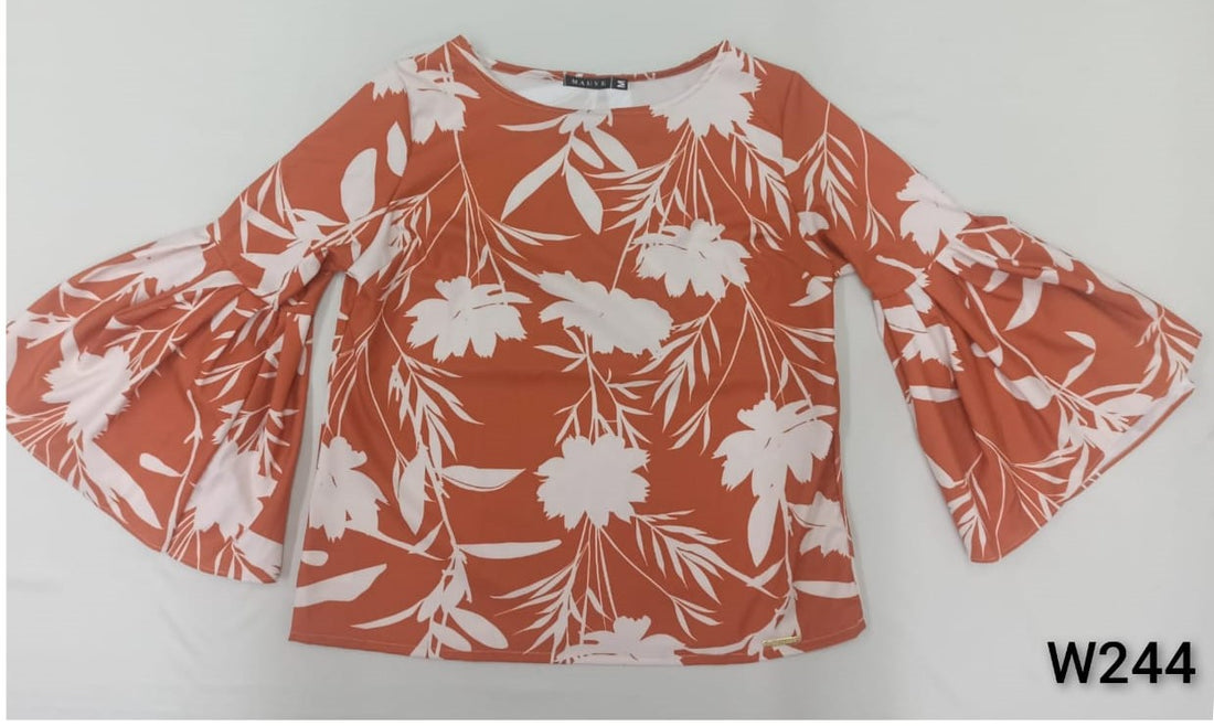 Blusa Manga Larga Bombacha Estampada