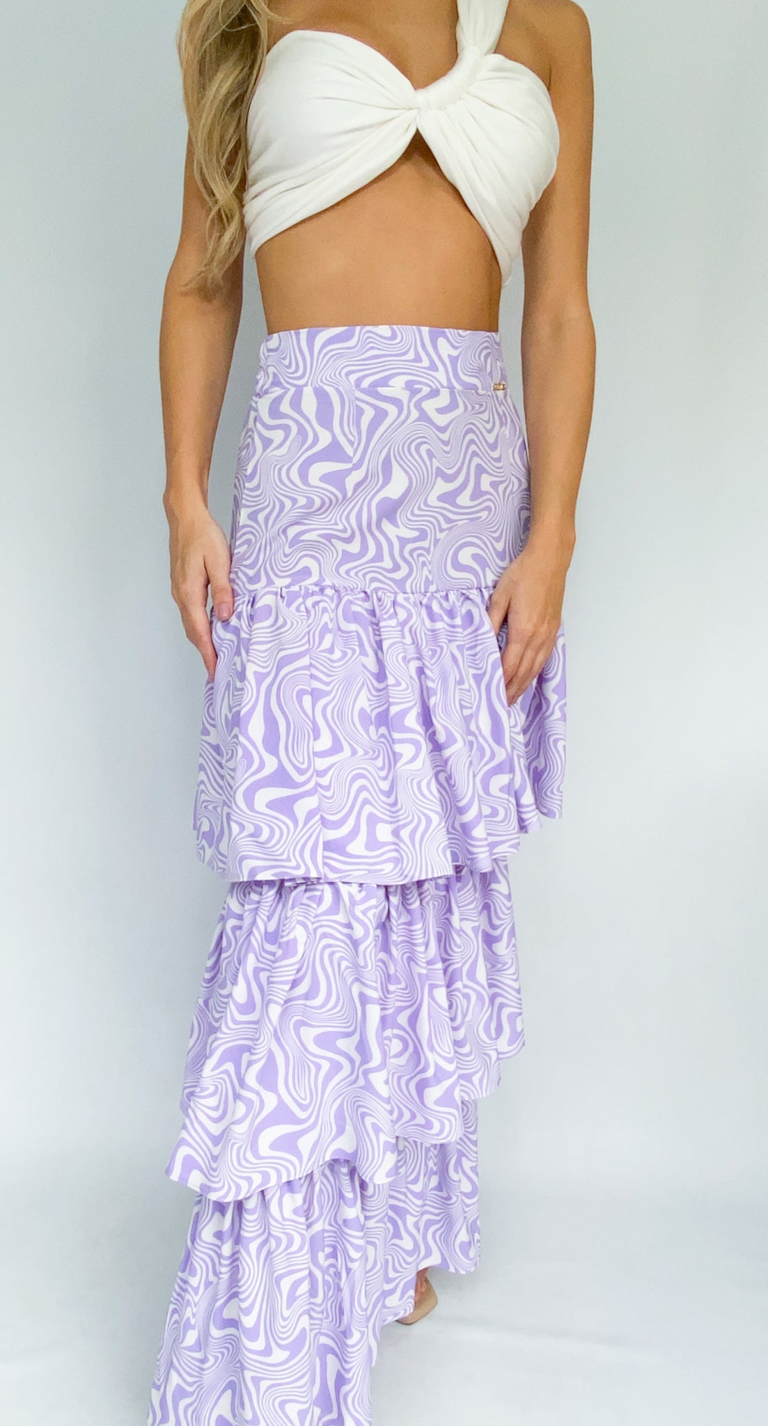 Falda Boleros 3 Iiempos Larga Estampada