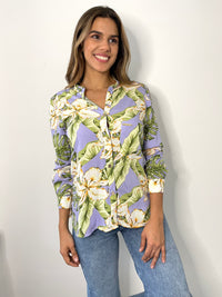 Camisera Botones Manga Larga Estampado