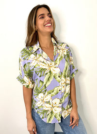 Camisera Manga 3/4 Estampada Botones