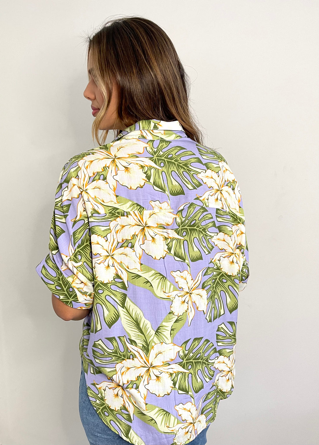 Camisera Manga 3/4 Estampada Botones