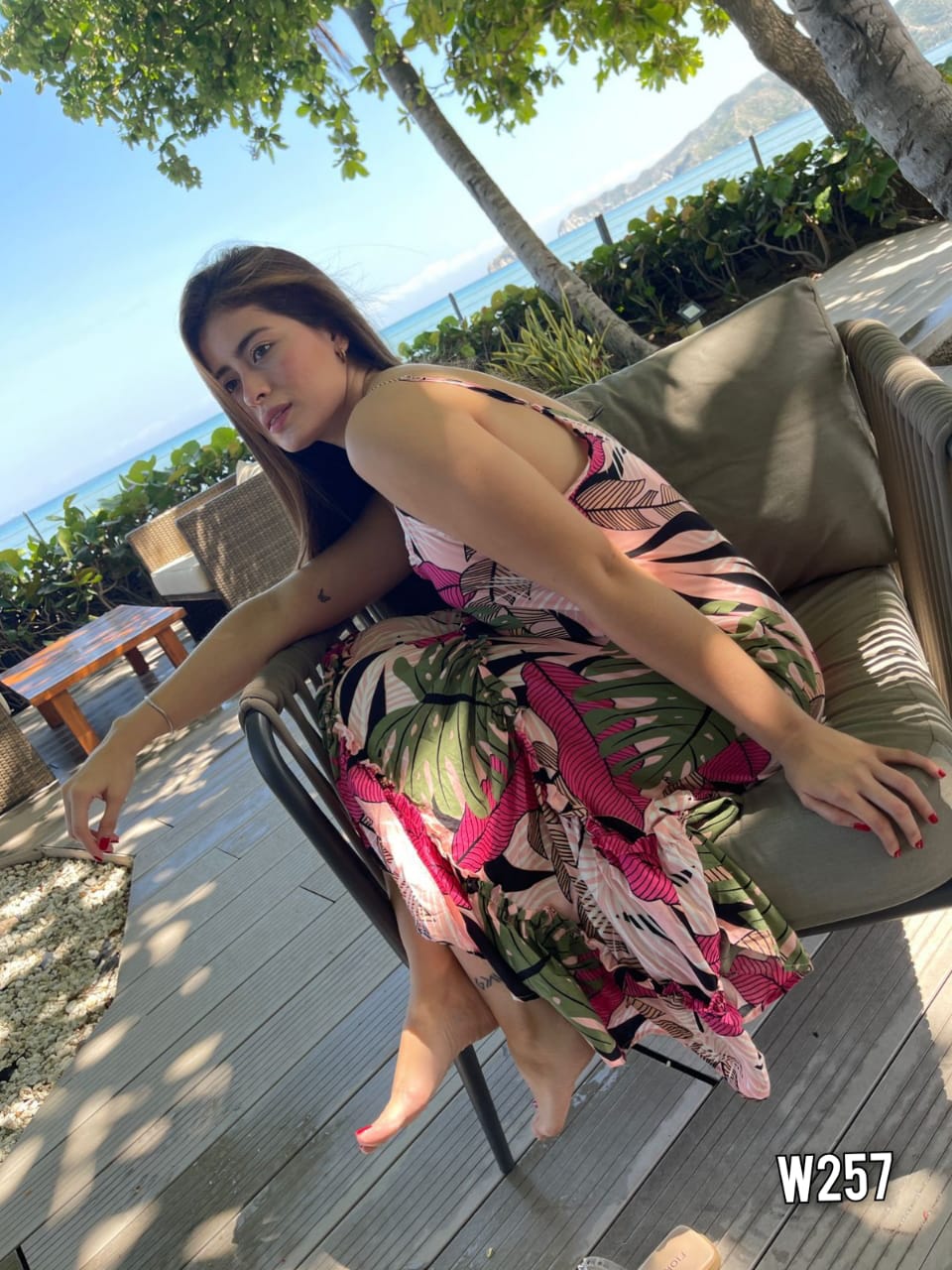 Vestido Tiras Cuello V Estampado