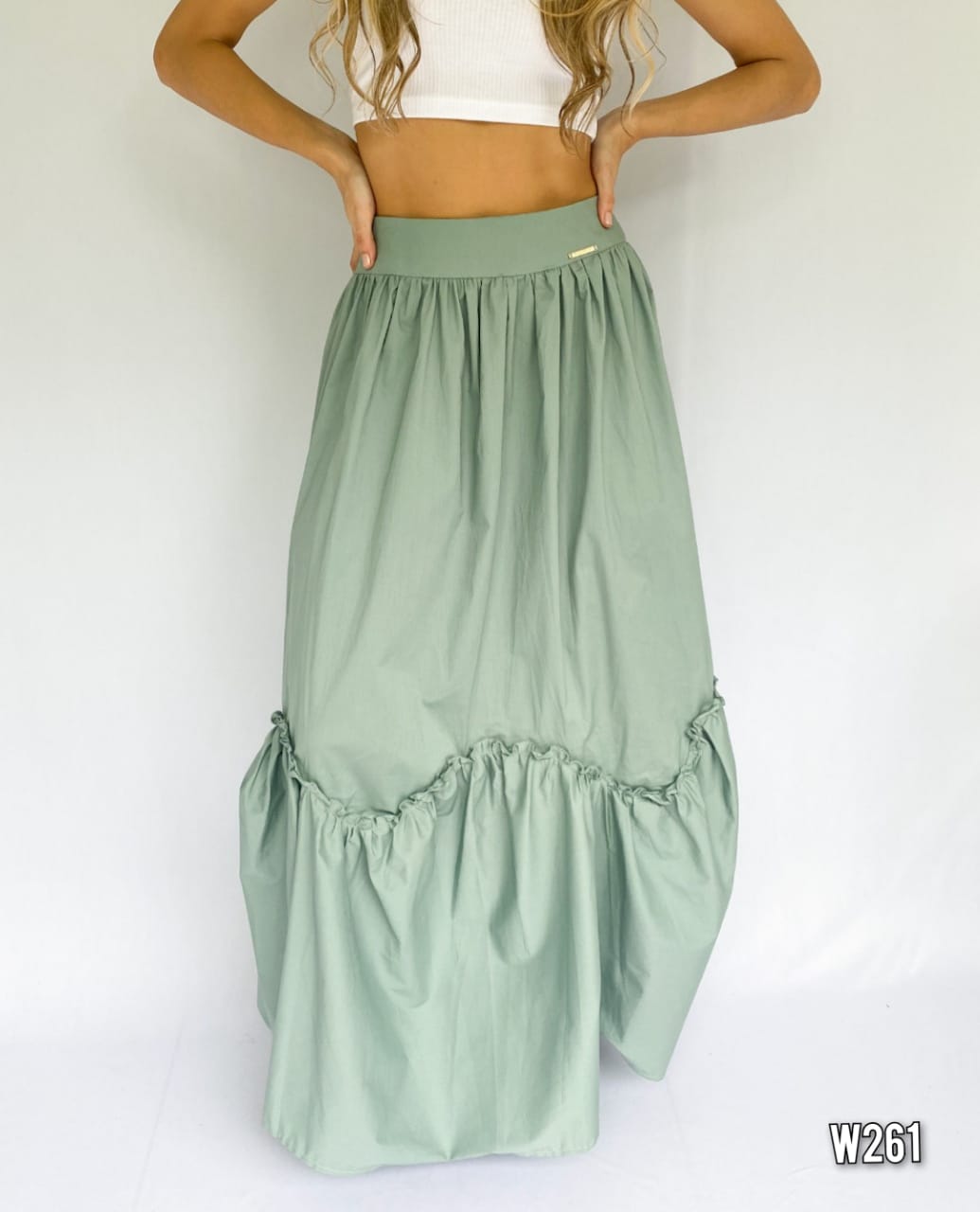 Falda Larga Popelina Bolero Ondas