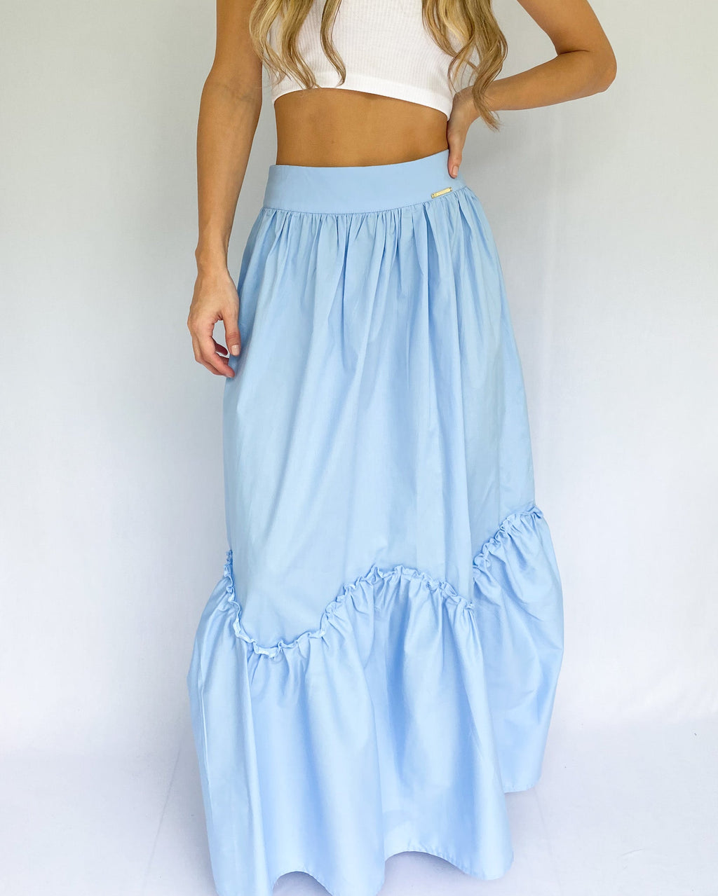 Falda Larga Popelina Bolero Ondas