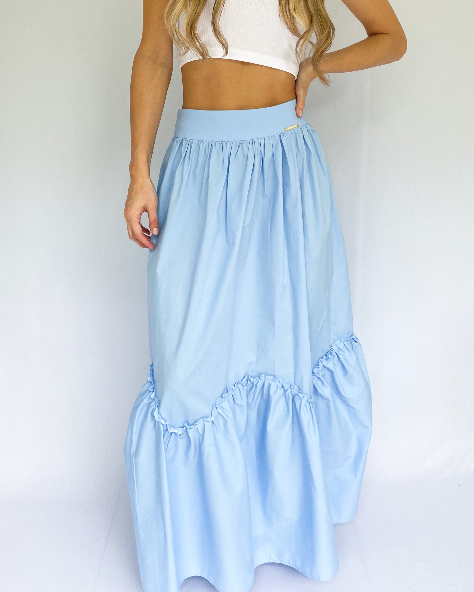 Falda Larga Popelina Bolero Ondas