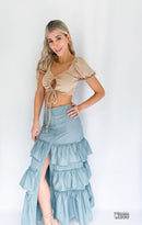 Falda Popelina Botones