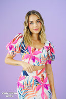 Blusa Manga Bombacha Estampado