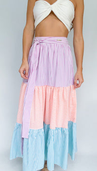 Falda Larga Rayas Colores