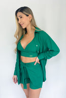 Camisera Dama Manga Larga Unicolor