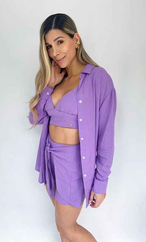 Camisera Dama Manga Larga Unicolor