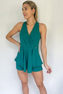 Vestido Falda Short Escote Cruzado