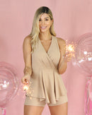 Vestido Falda Short Escote Cruzado