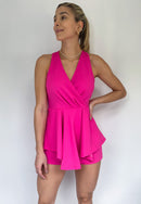 Vestido Falda Short Escote Cruzado