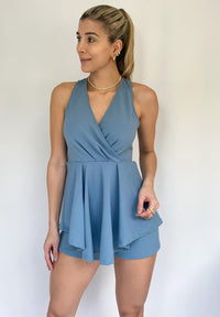Vestido Falda Short Escote Cruzado