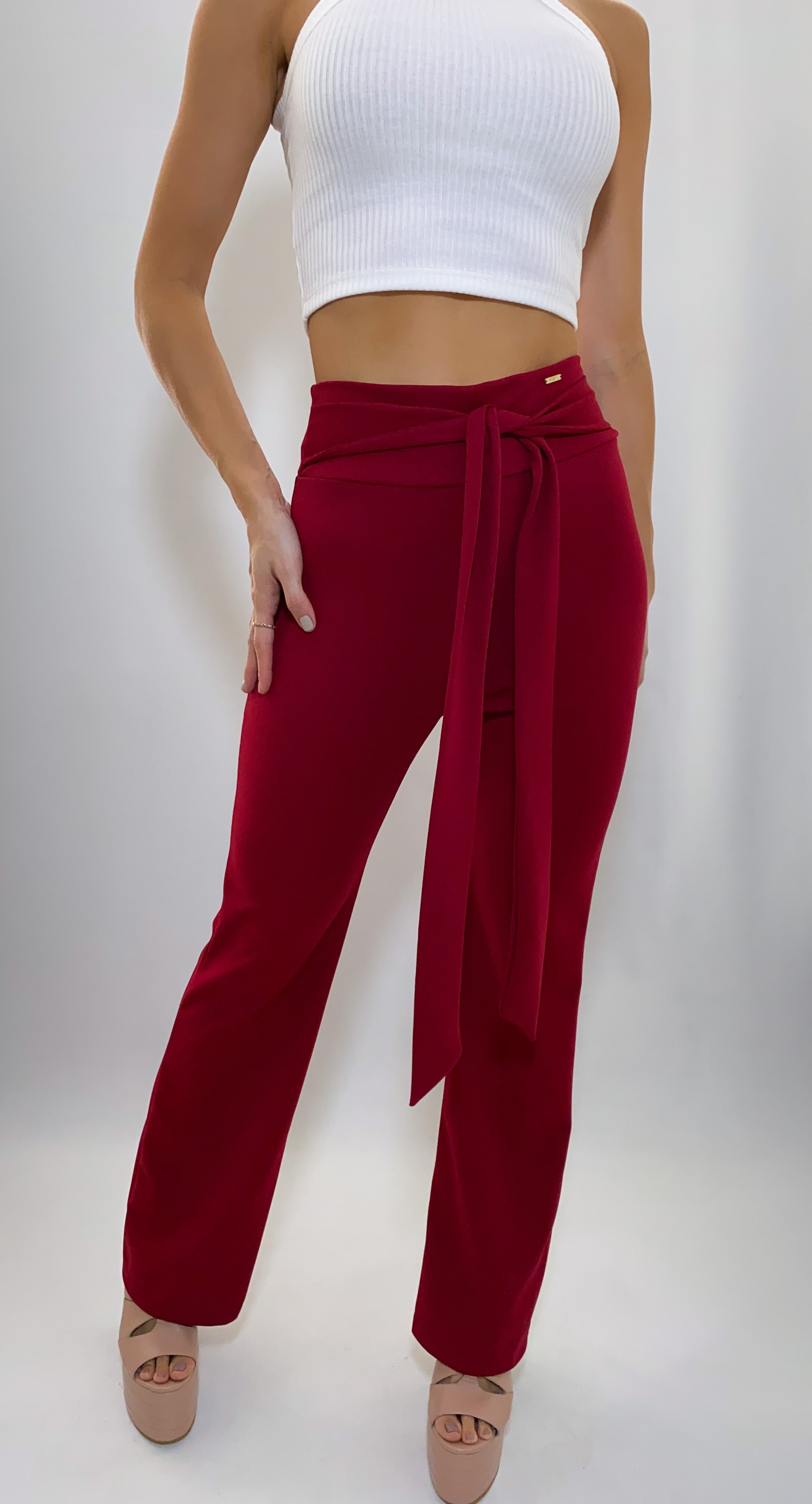 Pantalon Bota Campana Con Cinturon