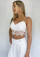 Crop Top Amarrar Guipiur