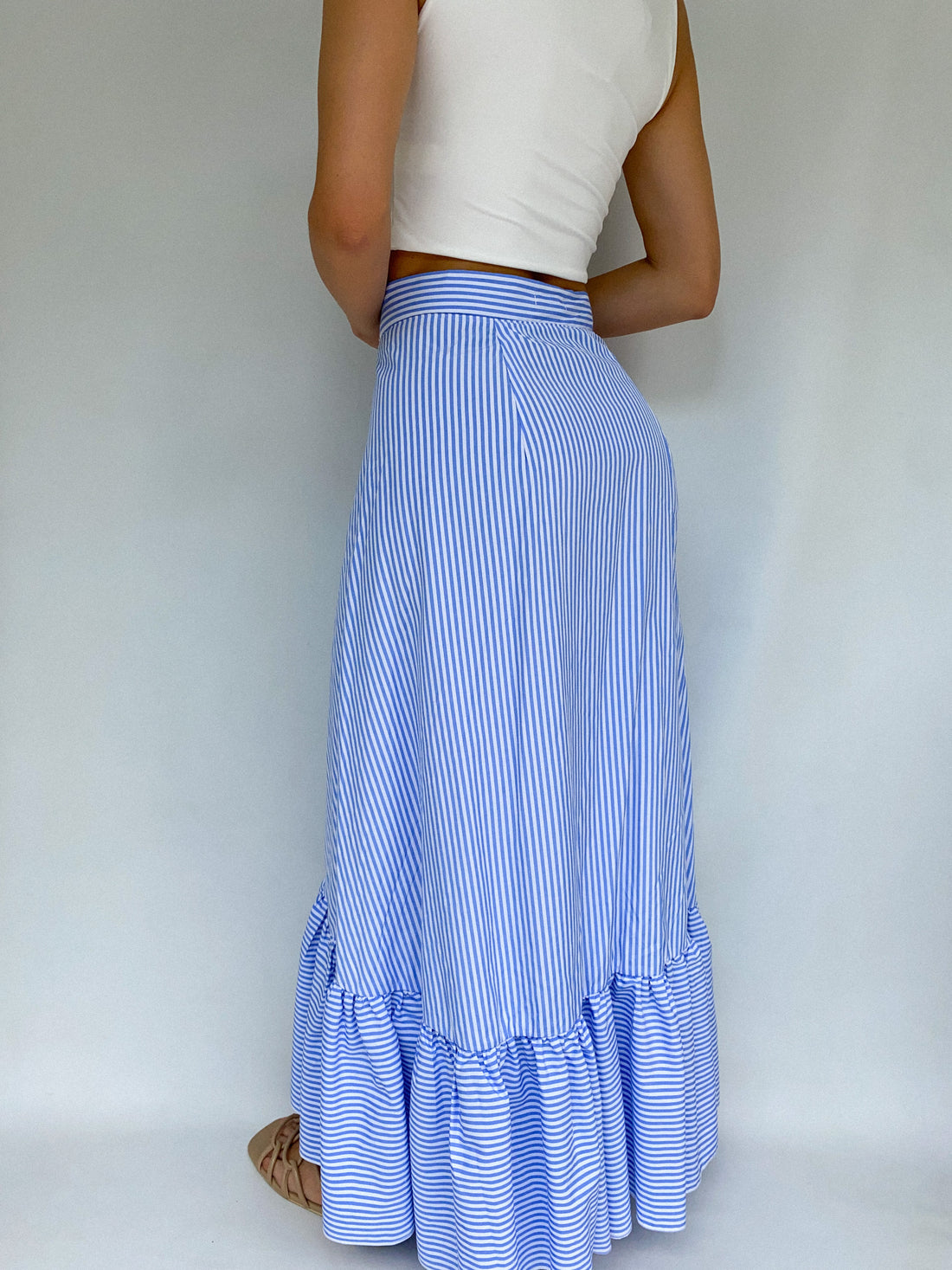 Falda Larga Rayas Bolero Cruzado