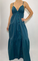 Vestido Largo De Tiras Cuello V