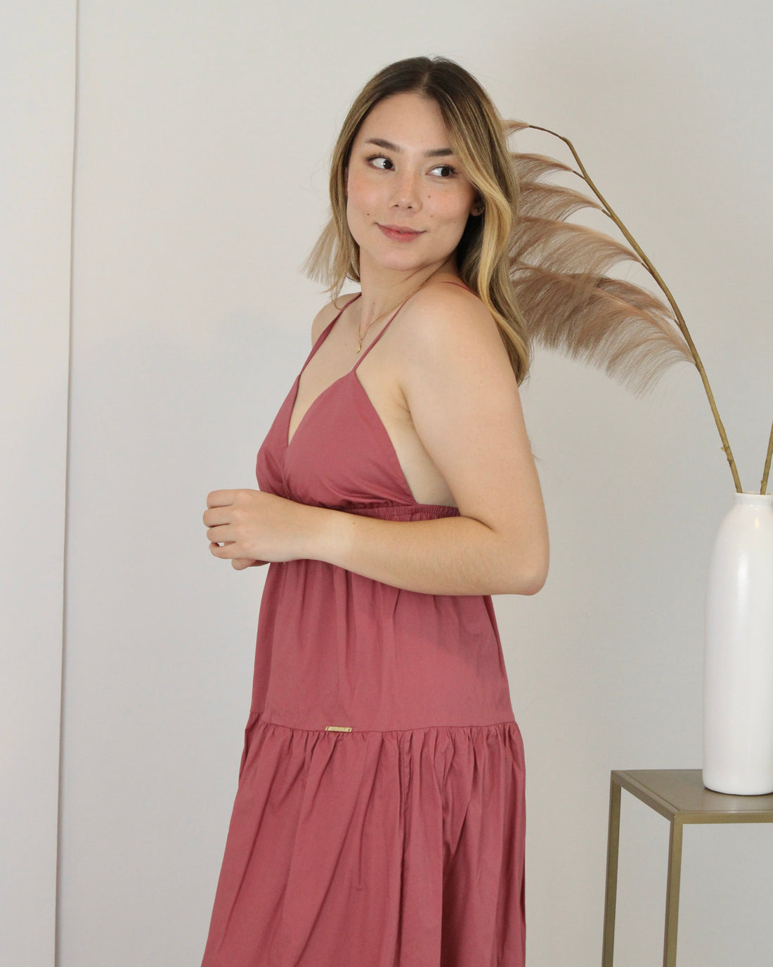 Vestido Largo De Tiras Cuello V