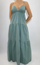 Vestido Largo De Tiras Cuello V