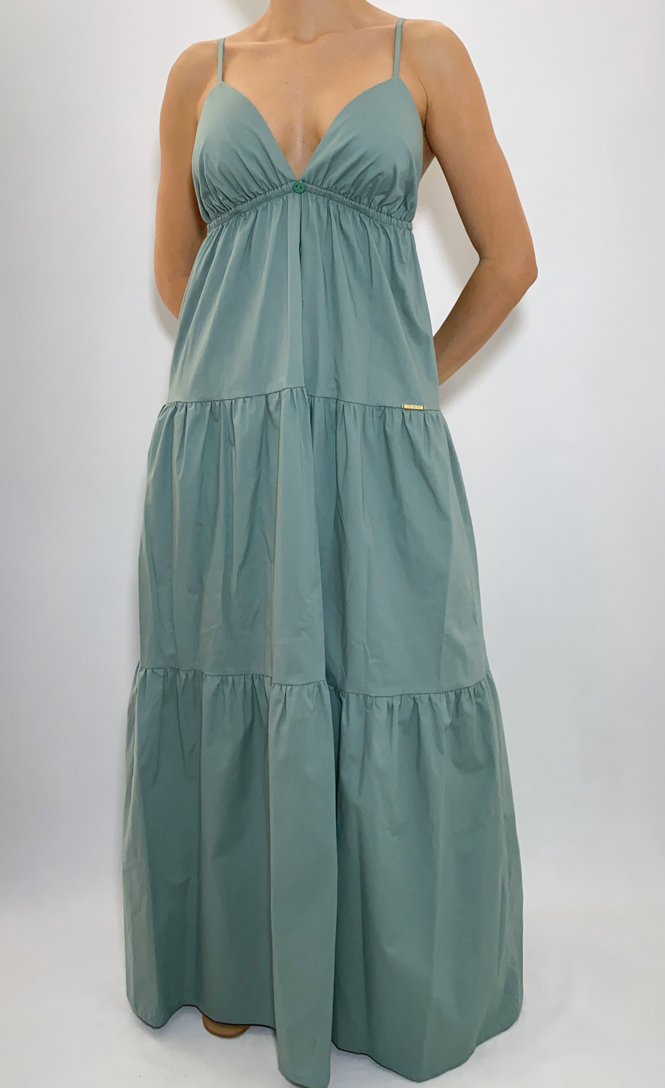 Vestido Largo De Tiras Cuello V