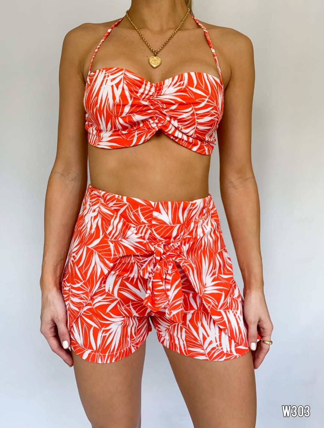 Conjunto Short Crop Top Estampado