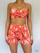 Conjunto Short Crop Top Estampado