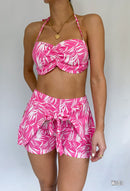 Conjunto Short Crop Top Estampado