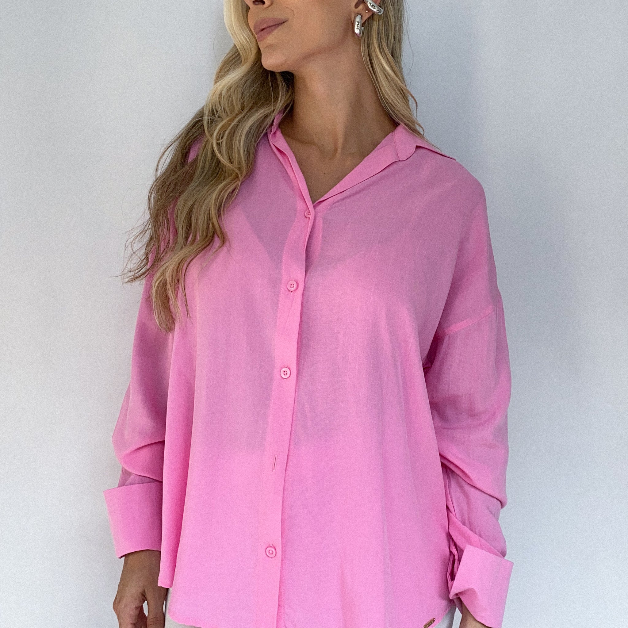 Camisera Lisa Manga Larga Unicolor