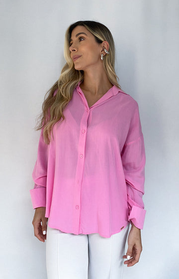 Camisera Lisa Manga Larga Unicolor