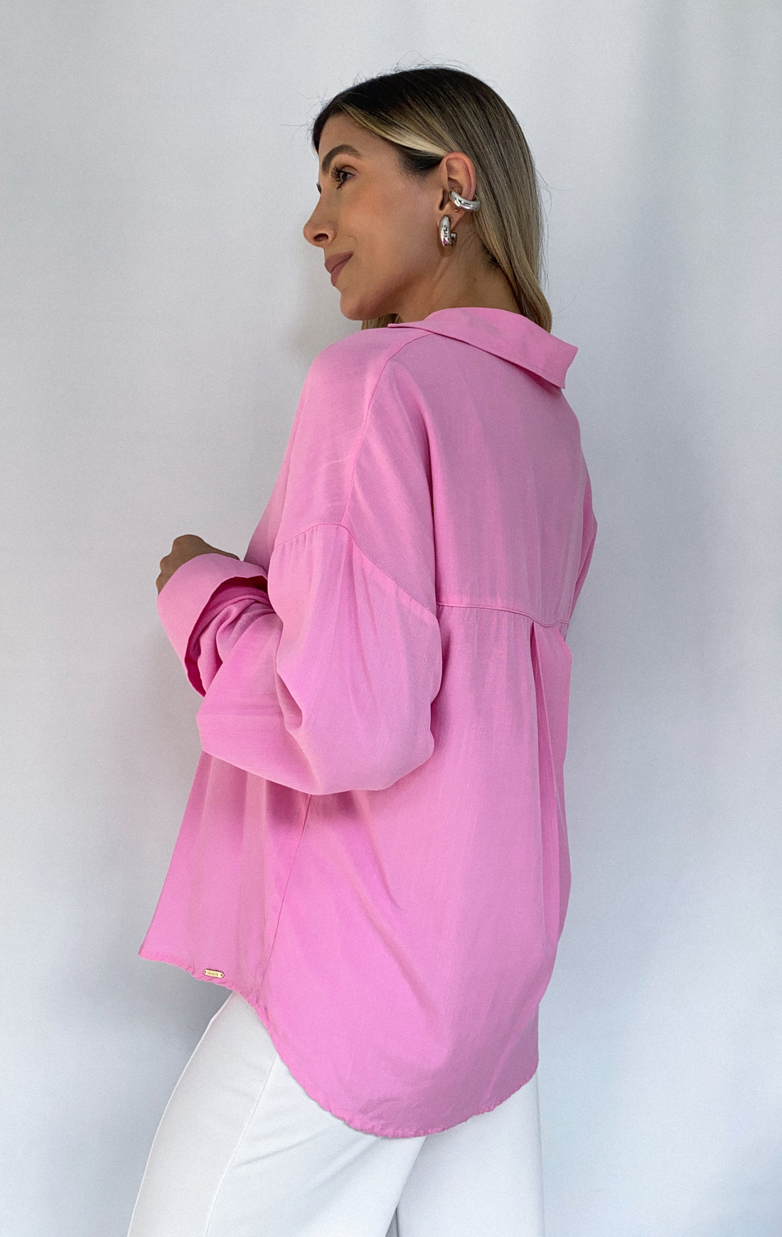 Camisera Lisa Manga Larga Unicolor