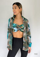 Camisera Con Crop Top Estampada
