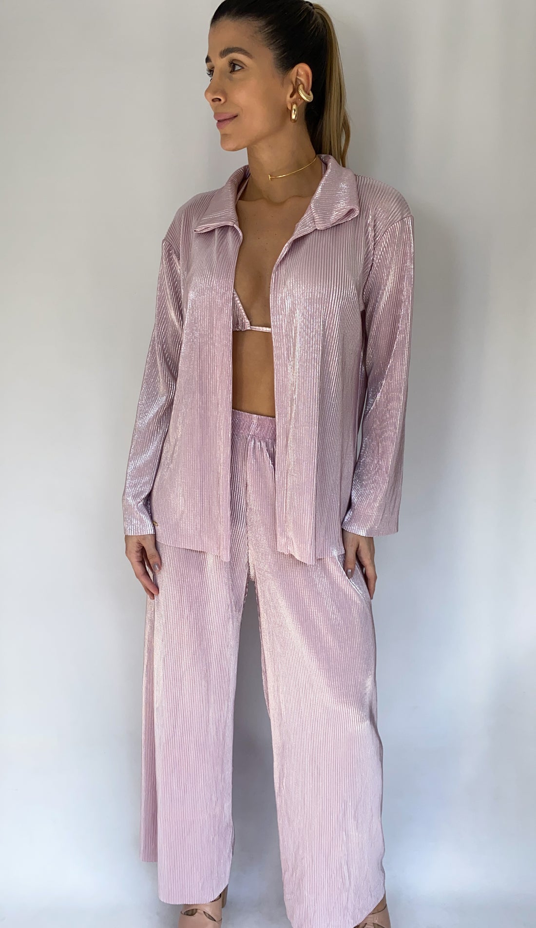 Pantalon Acanalado Brillos