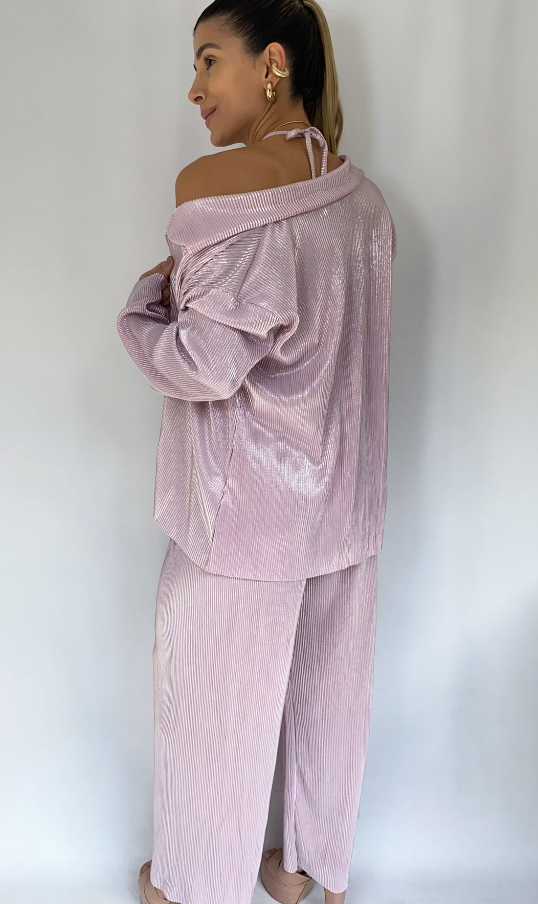 Pantalon Acanalado Brillos