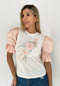 Blusa Manga Popelina Estilo Campana