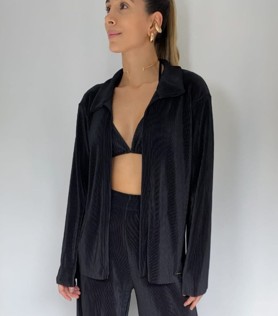 Camisa Plisada + Top Tiras Unicolor