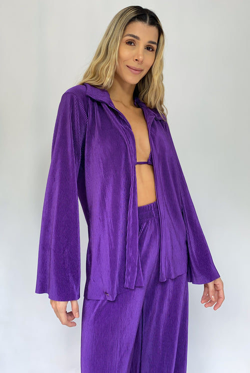 Camisa Plisada + Top Tiras Unicolor