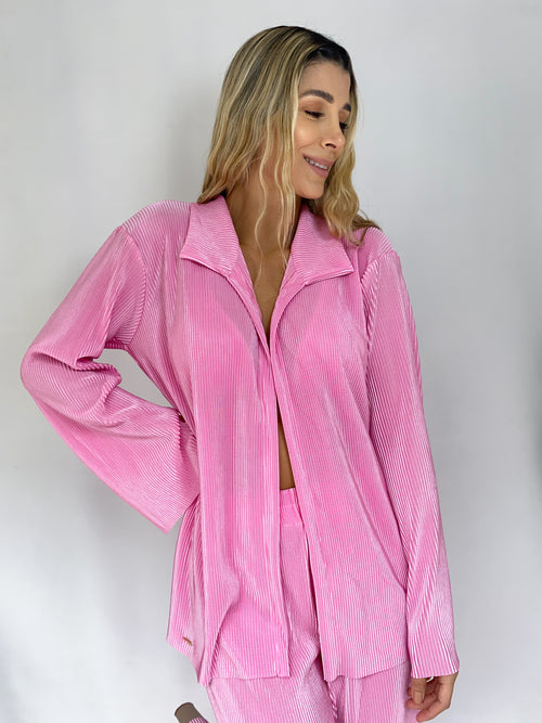 Camisa Plisada + Top Tiras Unicolor