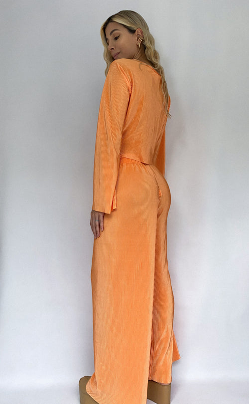 Pantalon Plisado Unicolor
