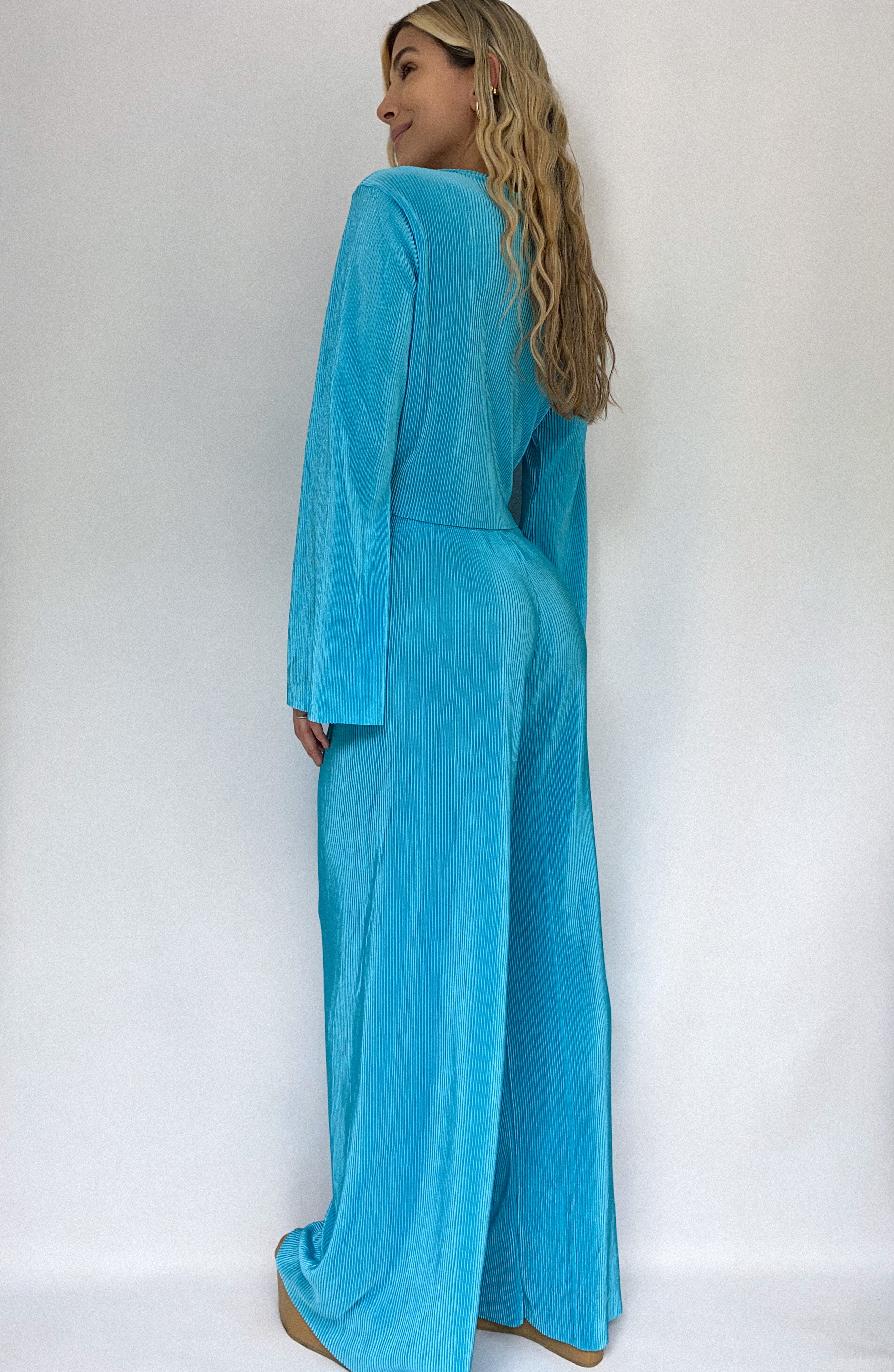 Pantalon Plisado Unicolor