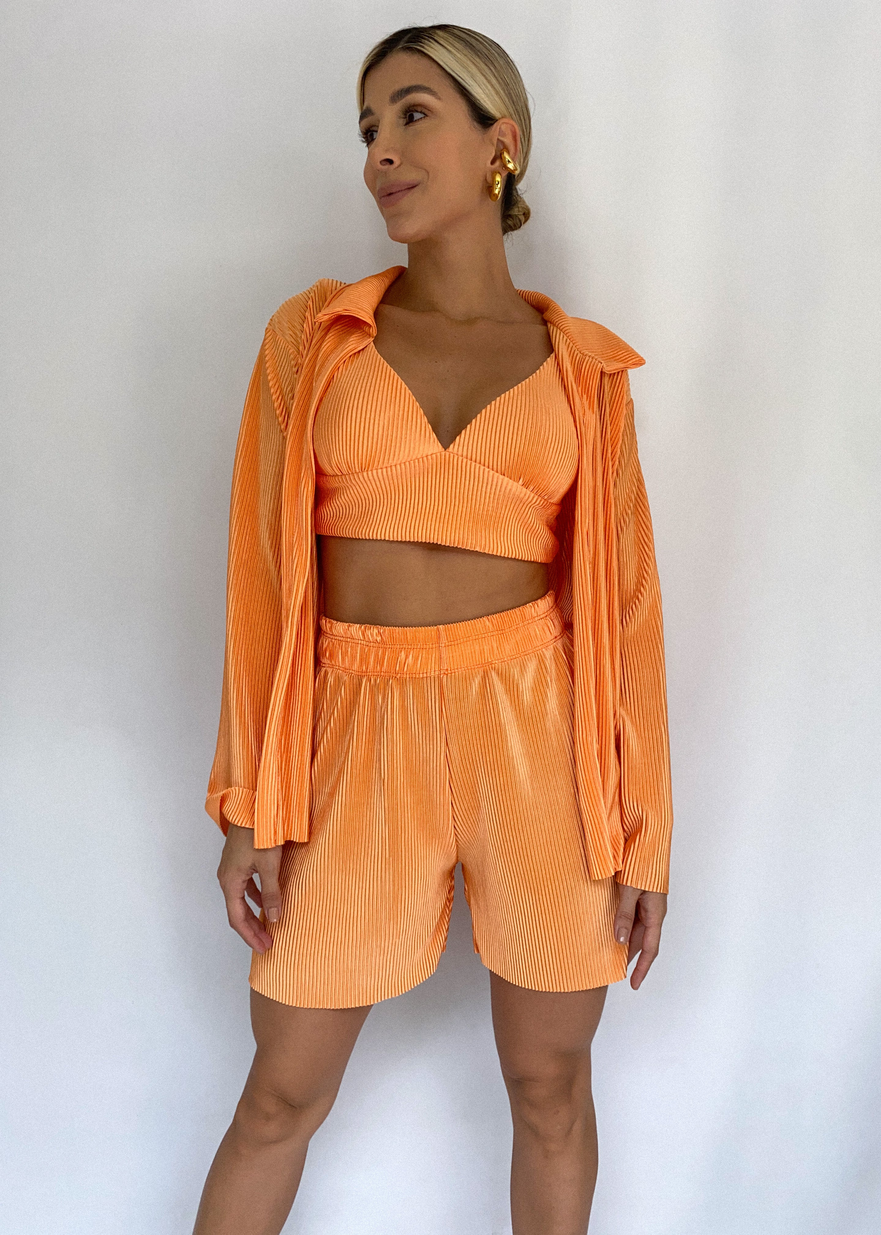 Camisera Plisada Unicolor