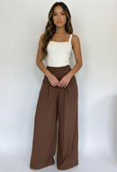 Pantalon Prense Bota Ancha Con Bolsillo