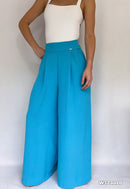 Pantalon Prense Bota Ancha Con Bolsillo