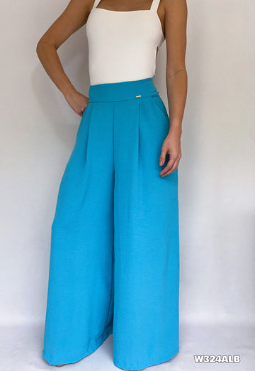 Pantalon Prense Bota Ancha Con Bolsillo