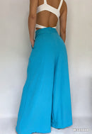 Pantalon Prense Bota Ancha Con Bolsillo