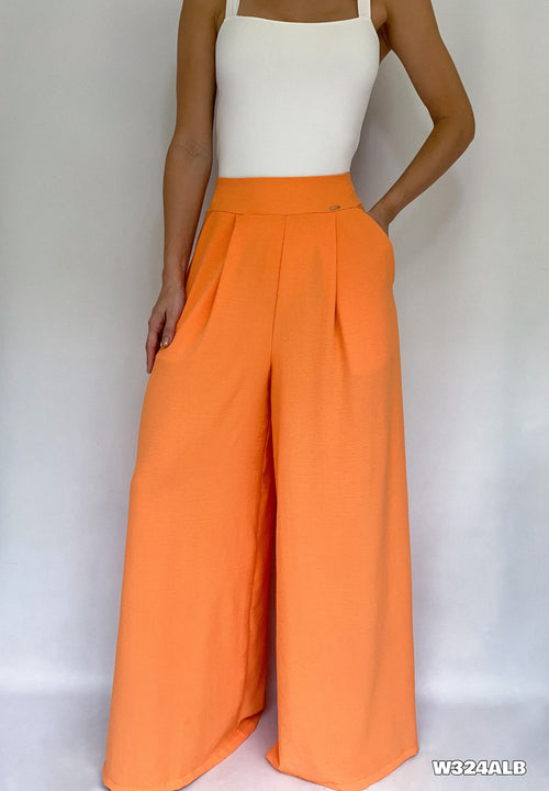 Pantalon Prense Bota Ancha Con Bolsillo