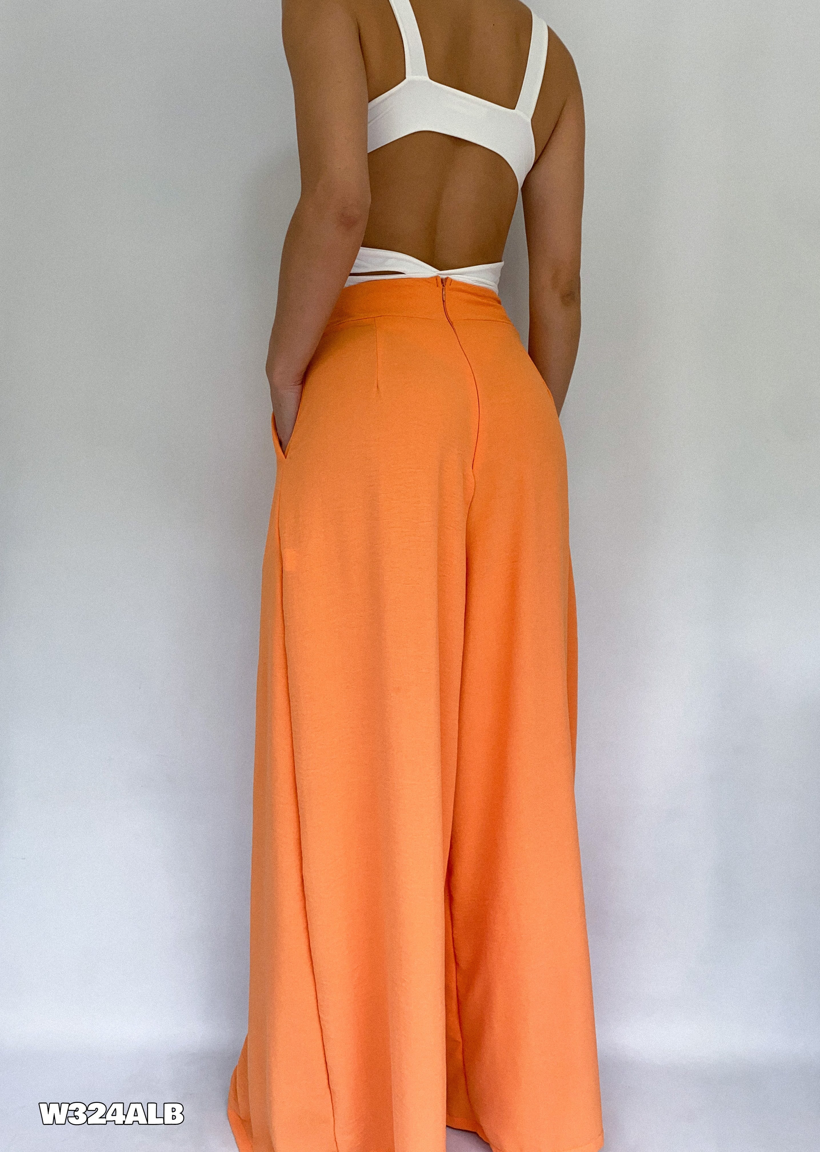 Pantalon Prense Bota Ancha Con Bolsillo