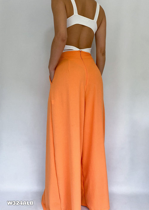 Pantalon Prense Bota Ancha Con Bolsillo